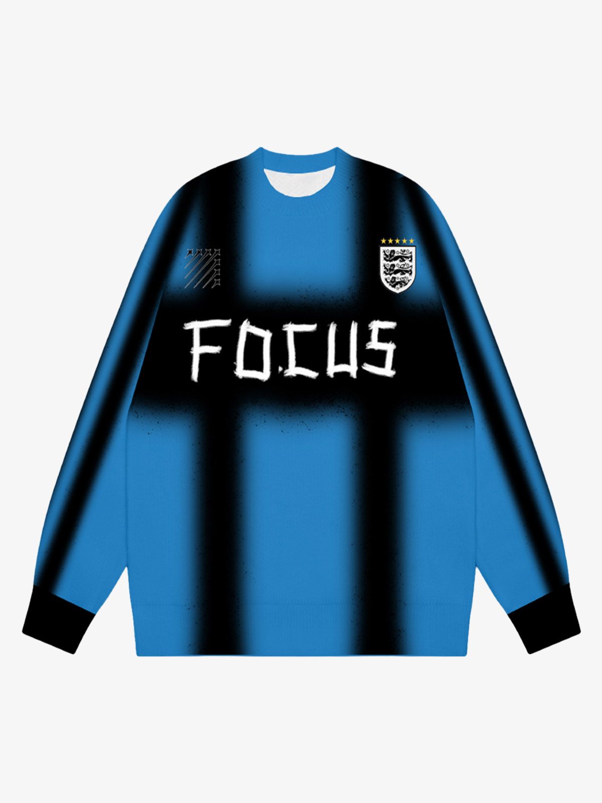 Color Contrast Print Long Sleeve Jersey T-shirt