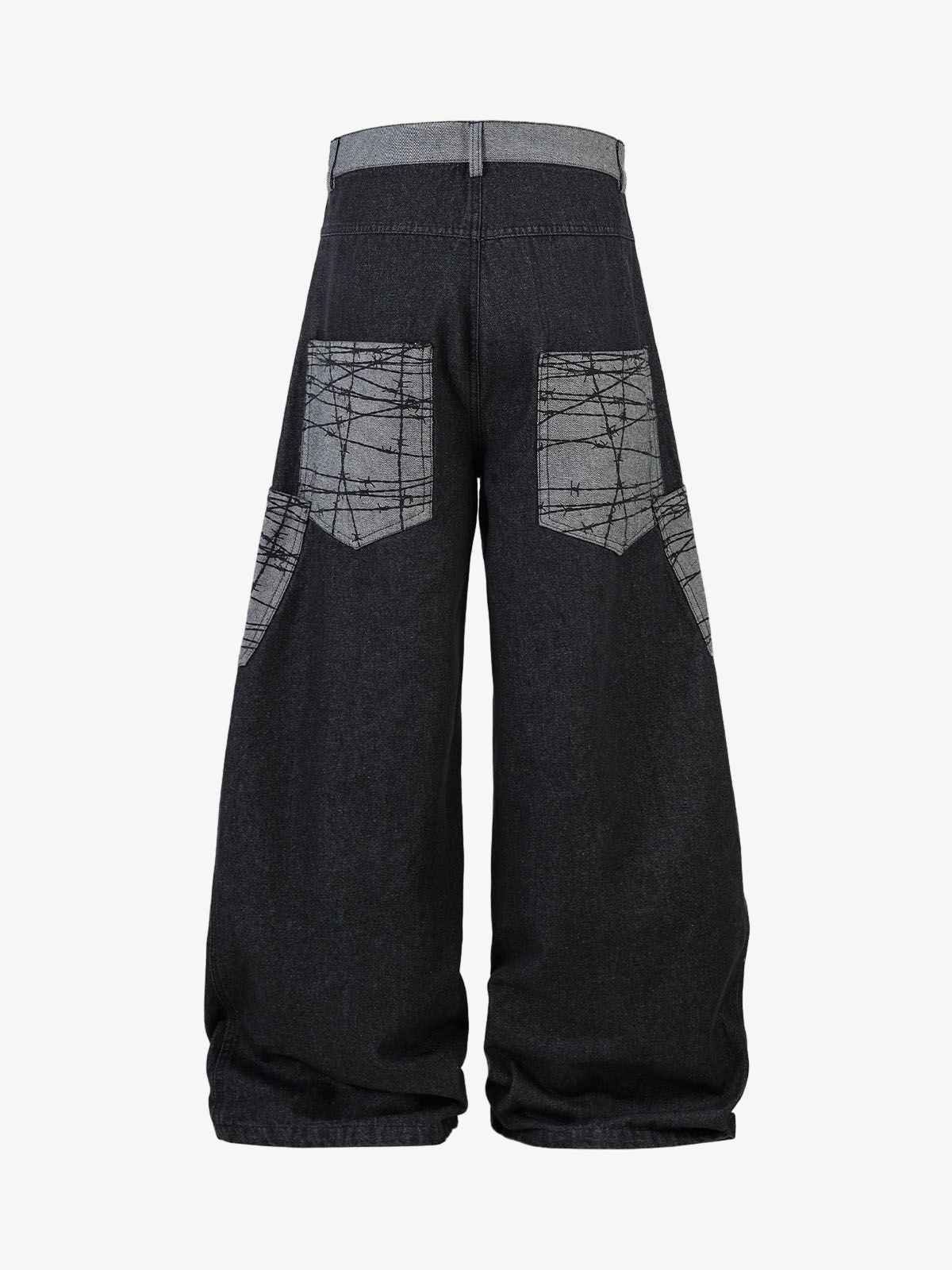 Patch Pocket Baggy Jeans