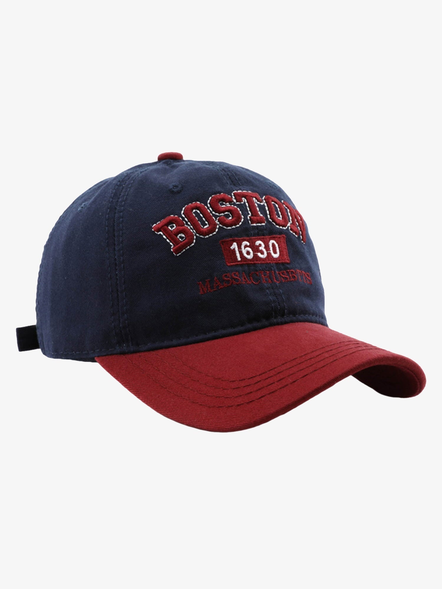 Retro Colorblocked Monogrammed Embroidered Cap