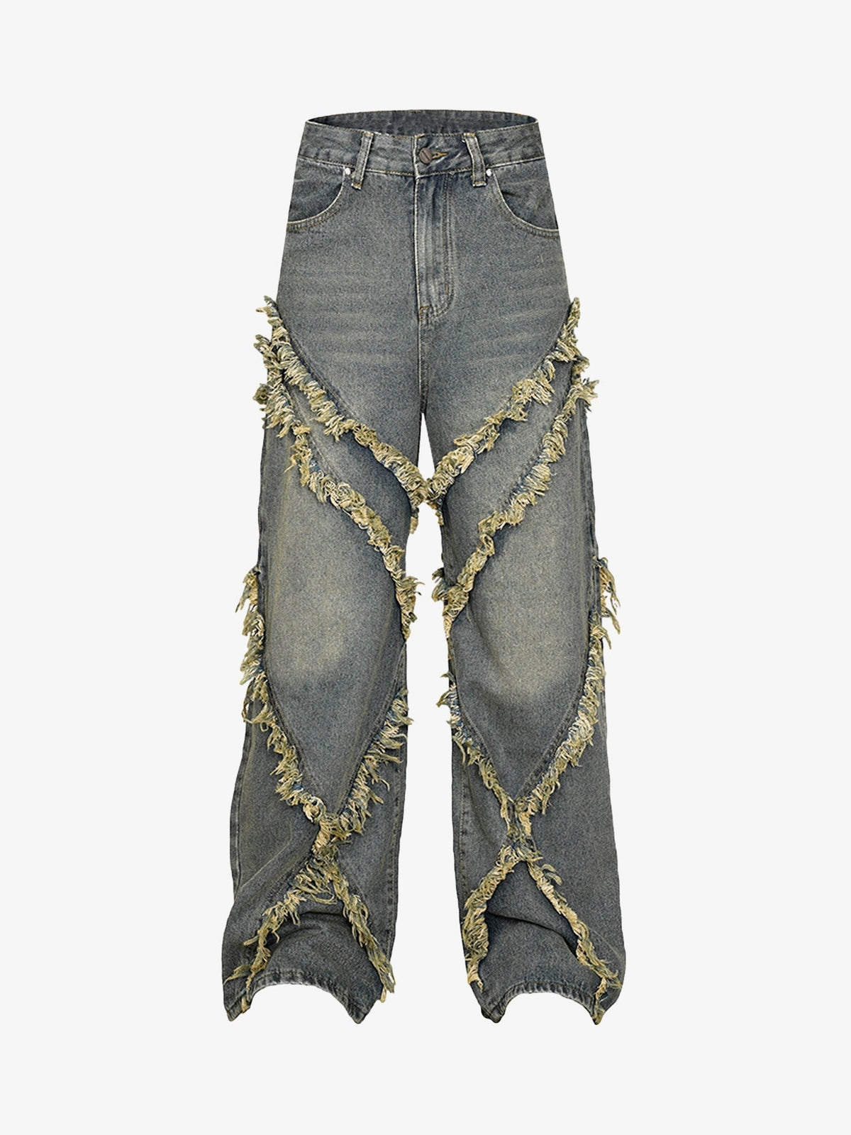 High Street Hip Hop Washed Distressed Jeans