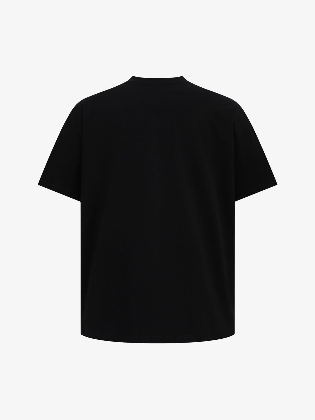 Retro Contrast Color Stitching Embroidered Letter T-shirt