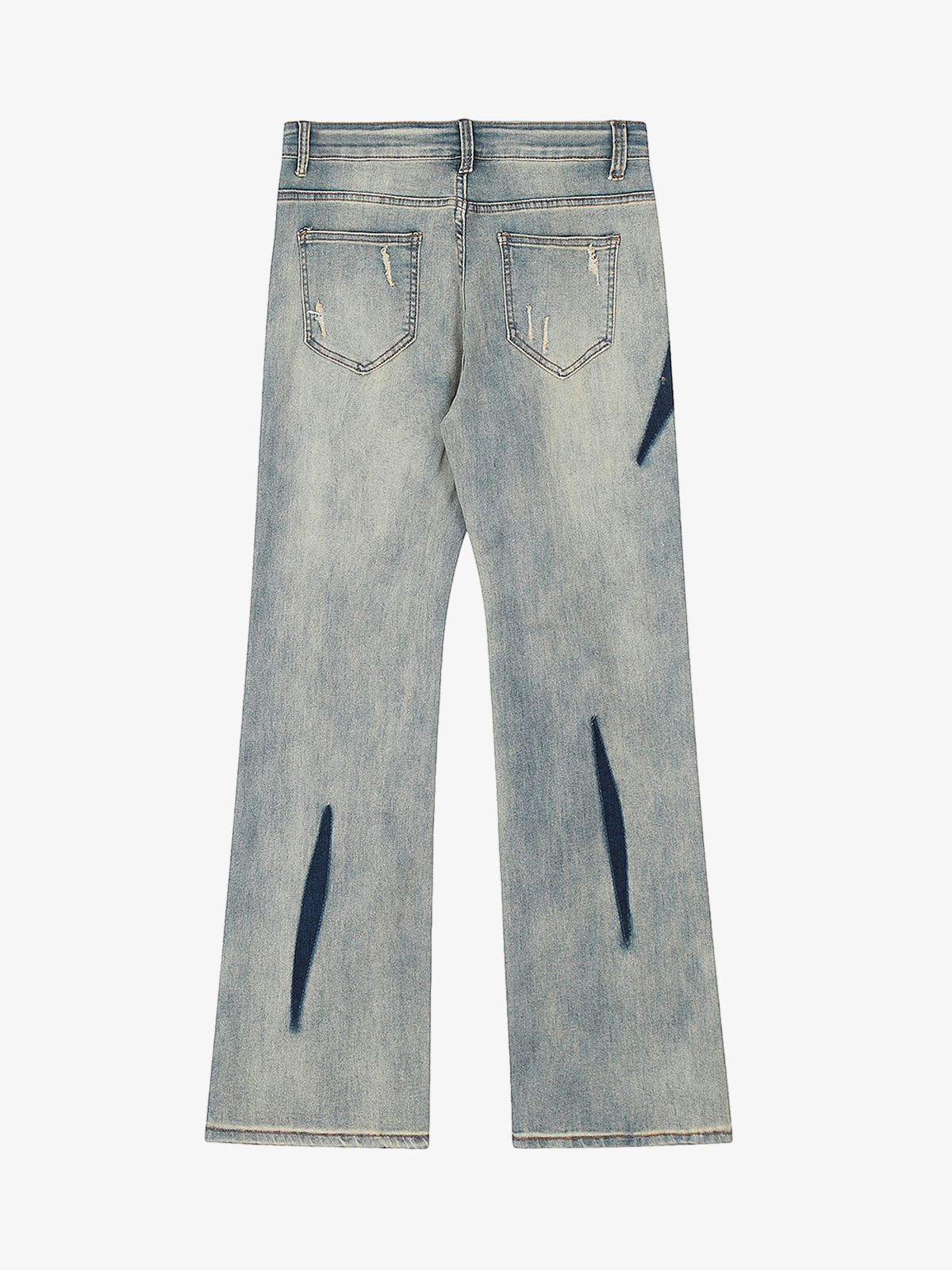 Vintage Washed Split Structure Hip-Hop Jeans