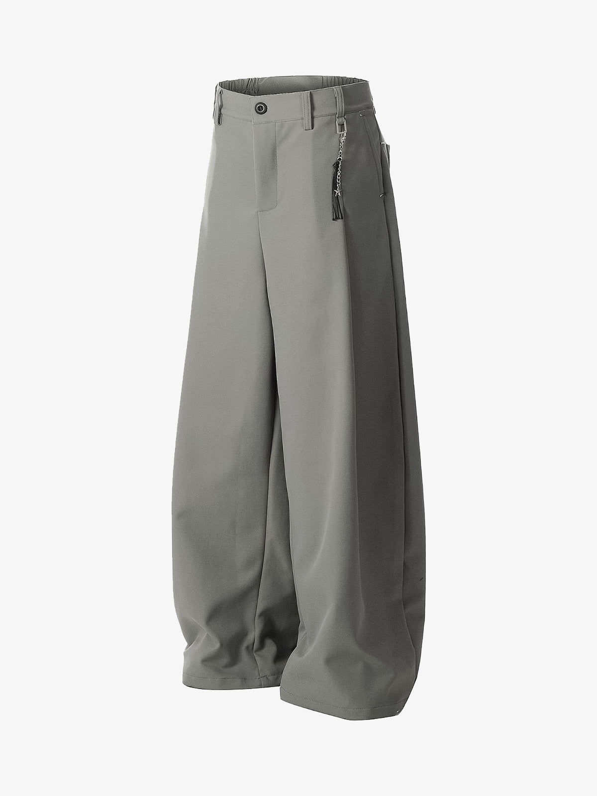 Elastic Waistband Barrel Pants
