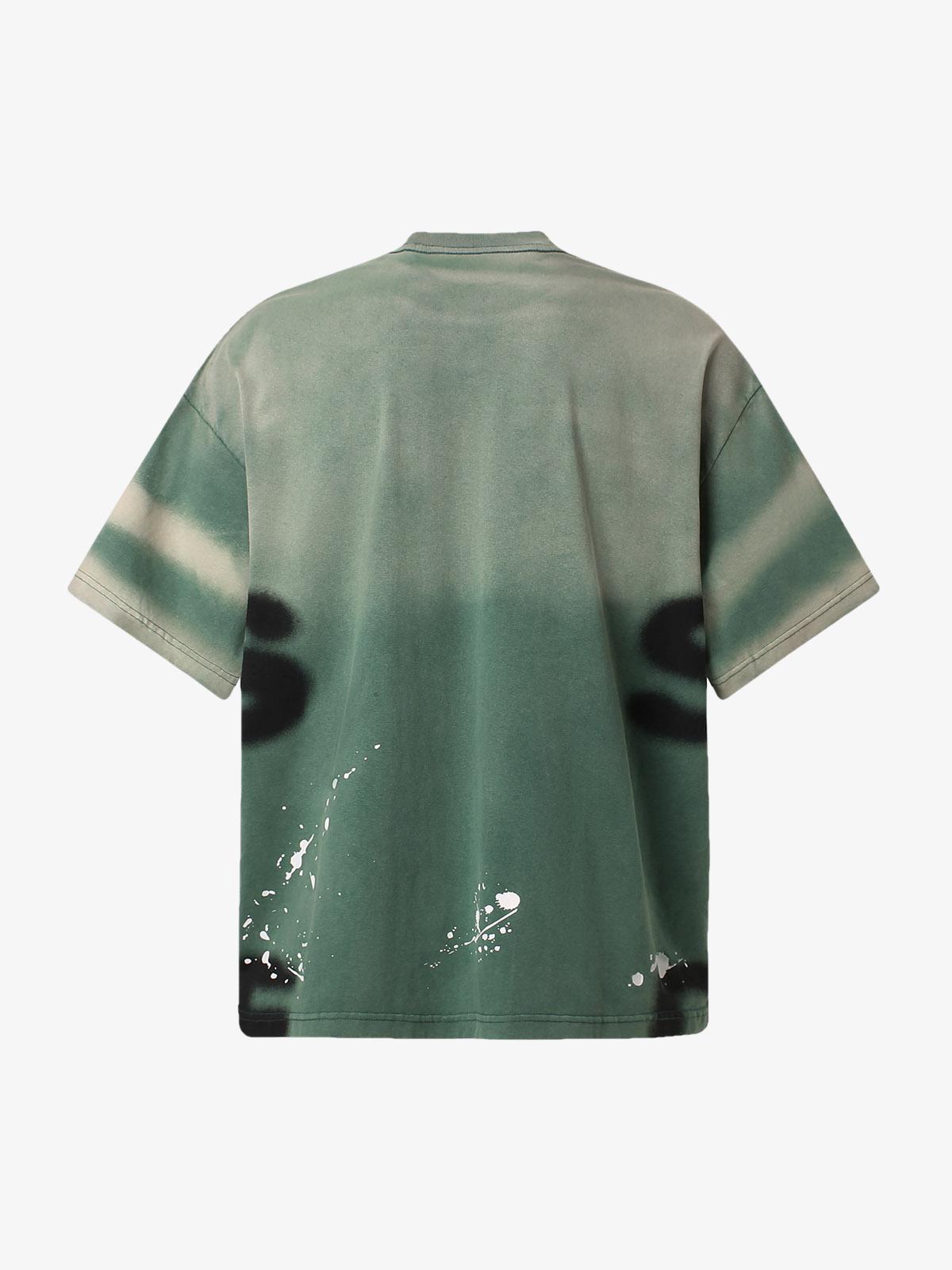 Ink Splash Letter Print T-Shirt