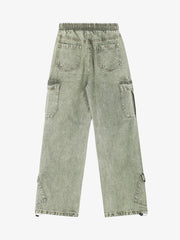 High Street Loose Elastic Waist Drawstring Trousers