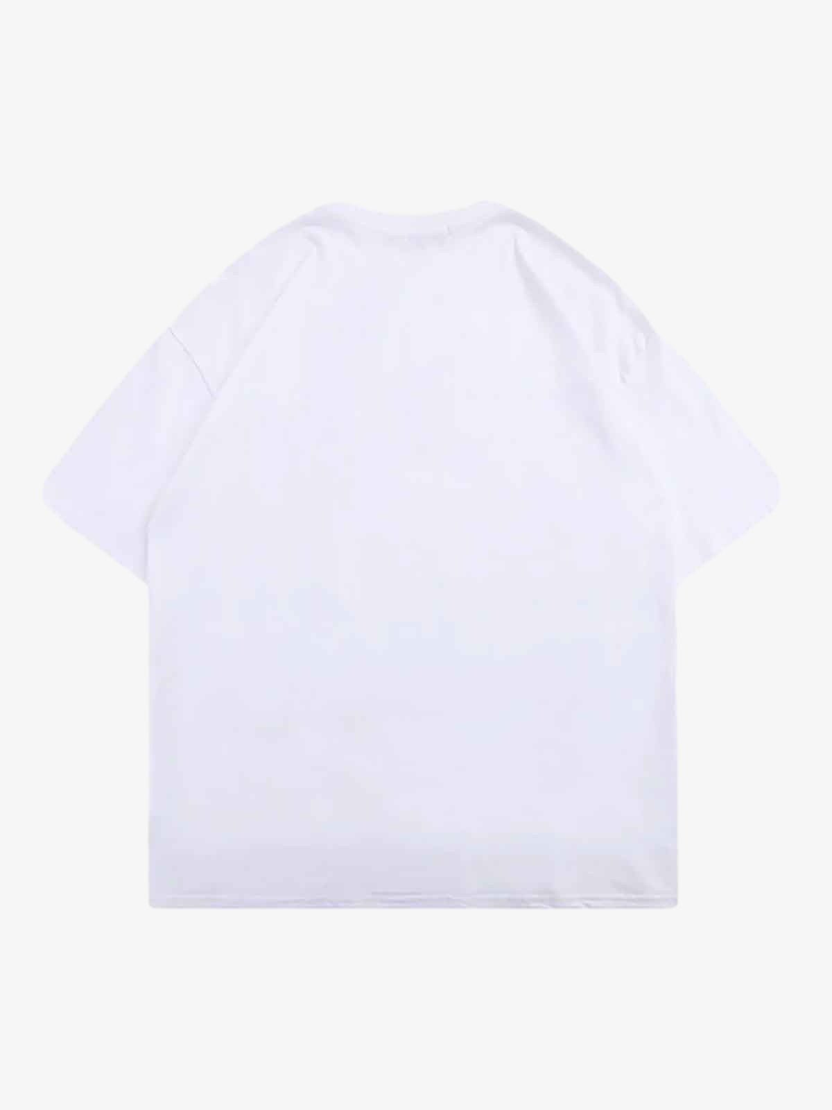 Masked Gangster Portrait Printed T-Shirt