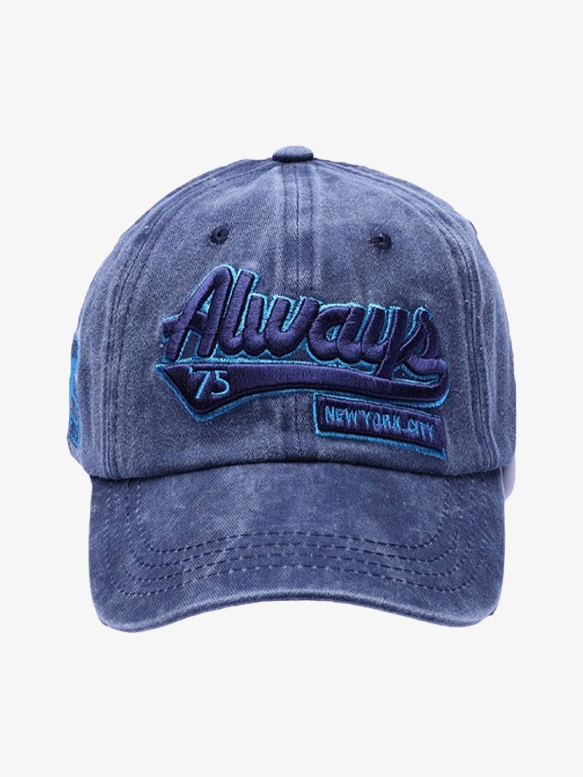 Vintage Embroidered Denim Washed Baseball Cap