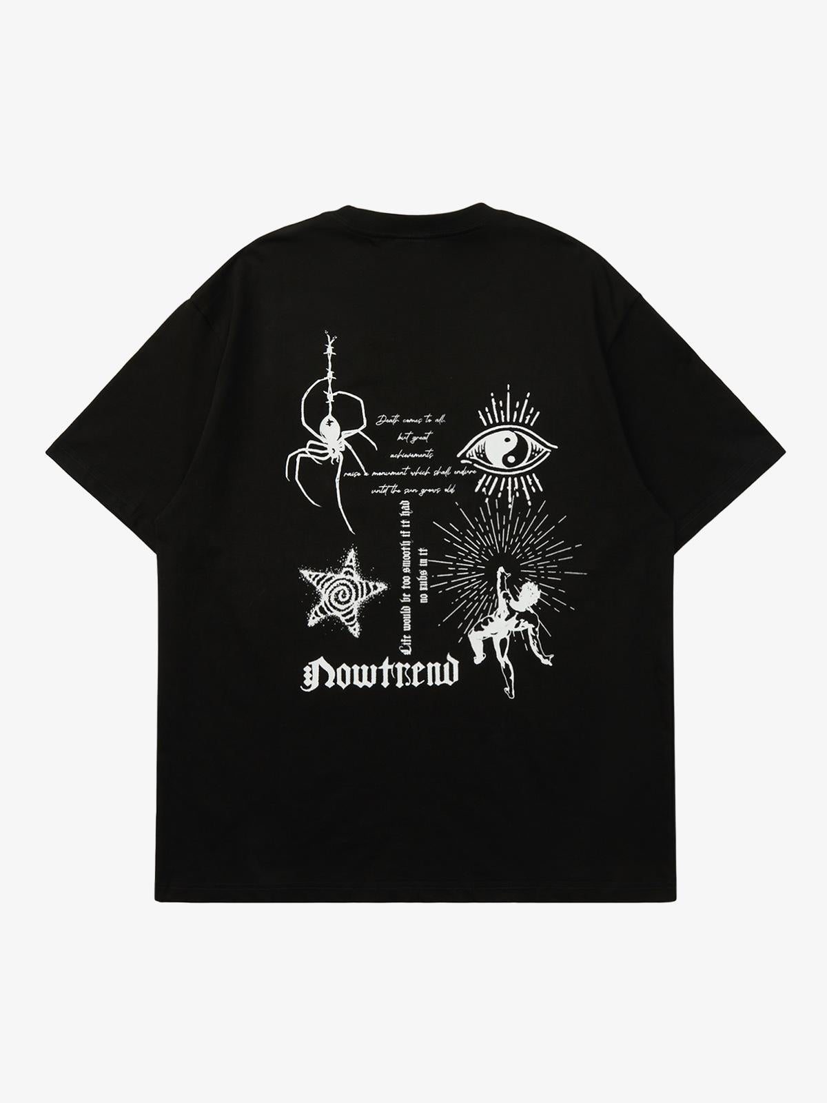 American Retro Mural Spider Street Rap T-Shirt
