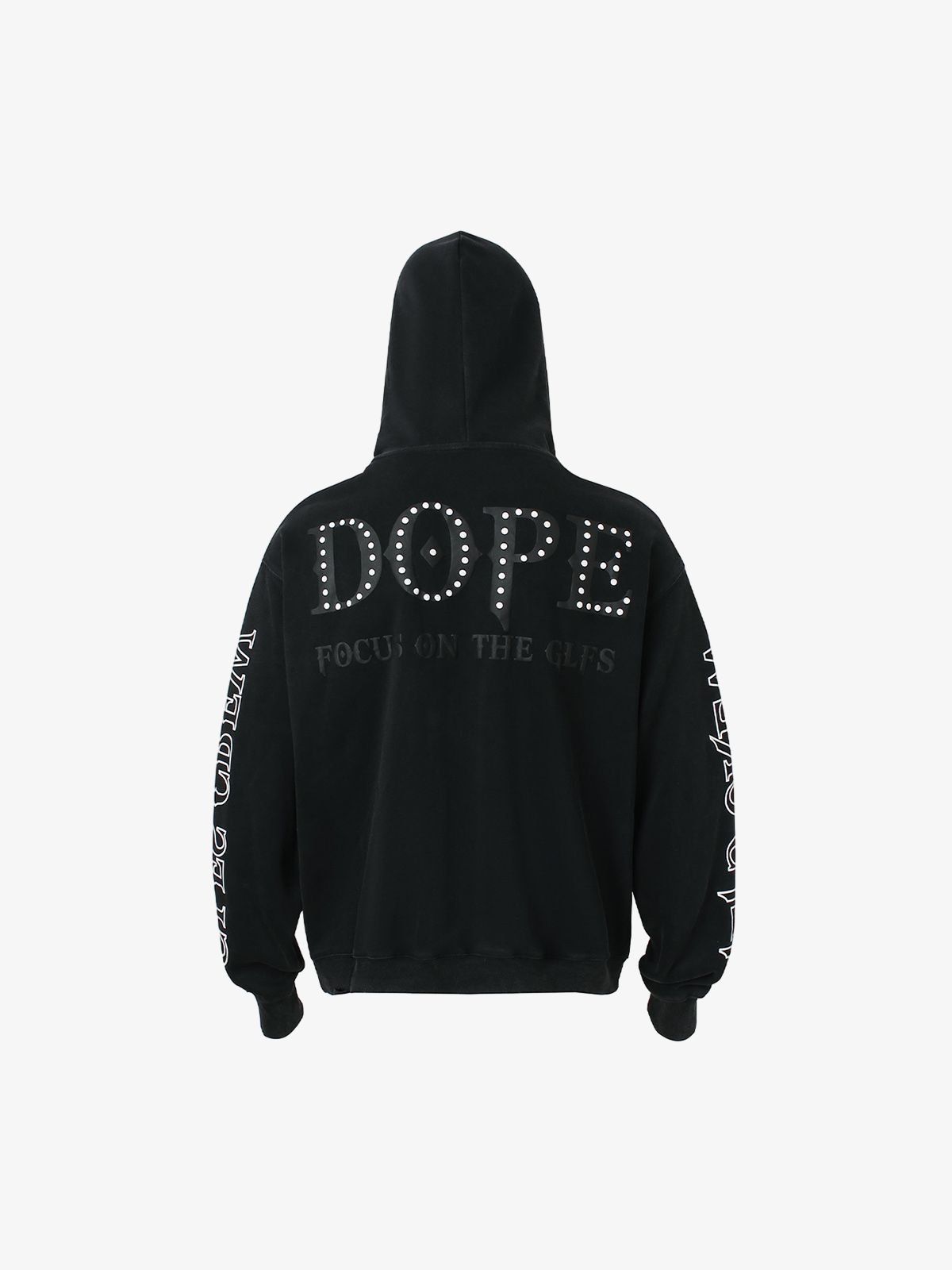 Rivet-adorned Graphic Hoodies