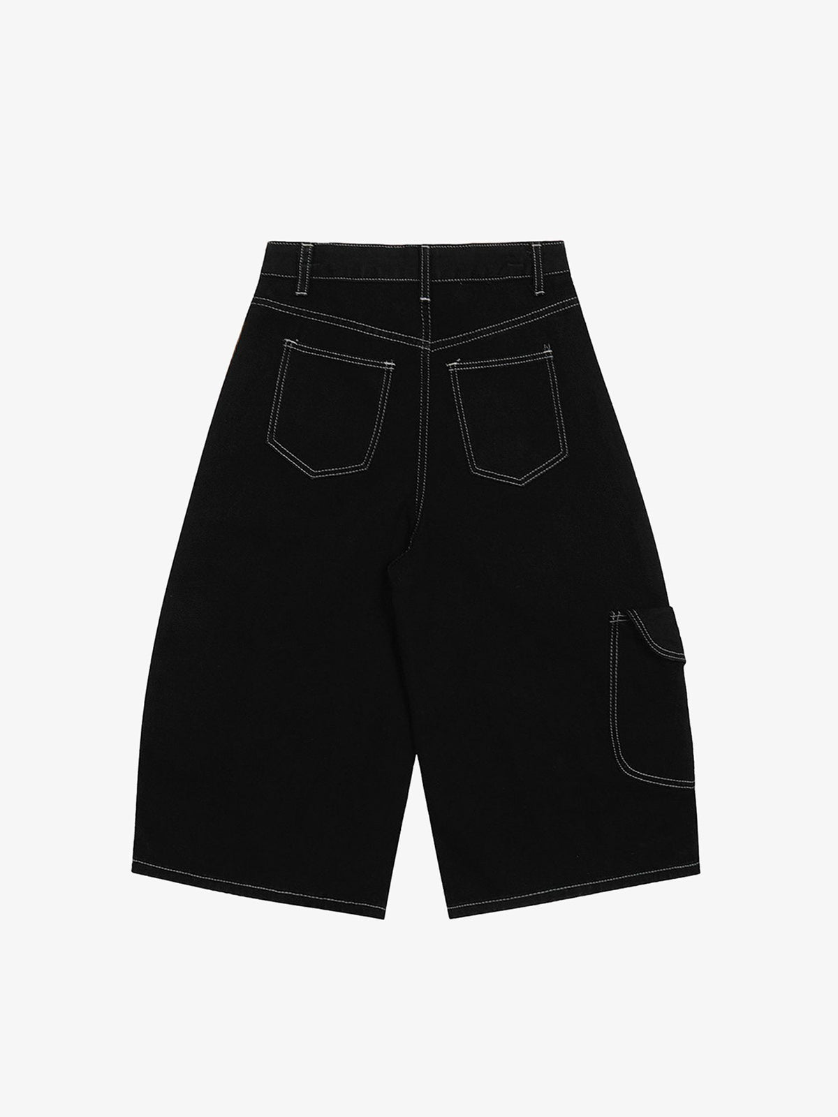 Denim Welt-Embellished Cargo Jorts
