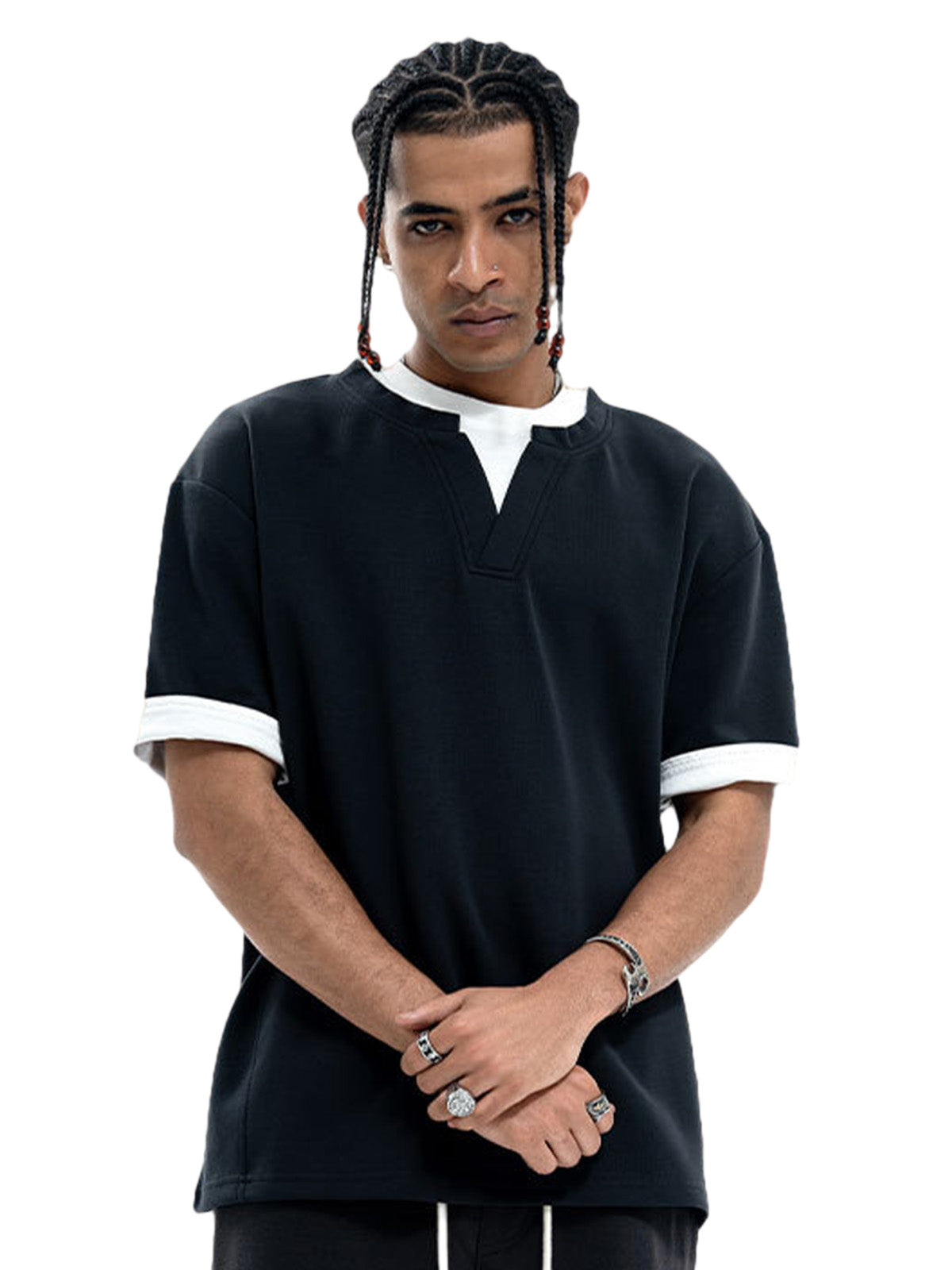 Cleanfit Faux Two-Piece Oversized T-Shirt