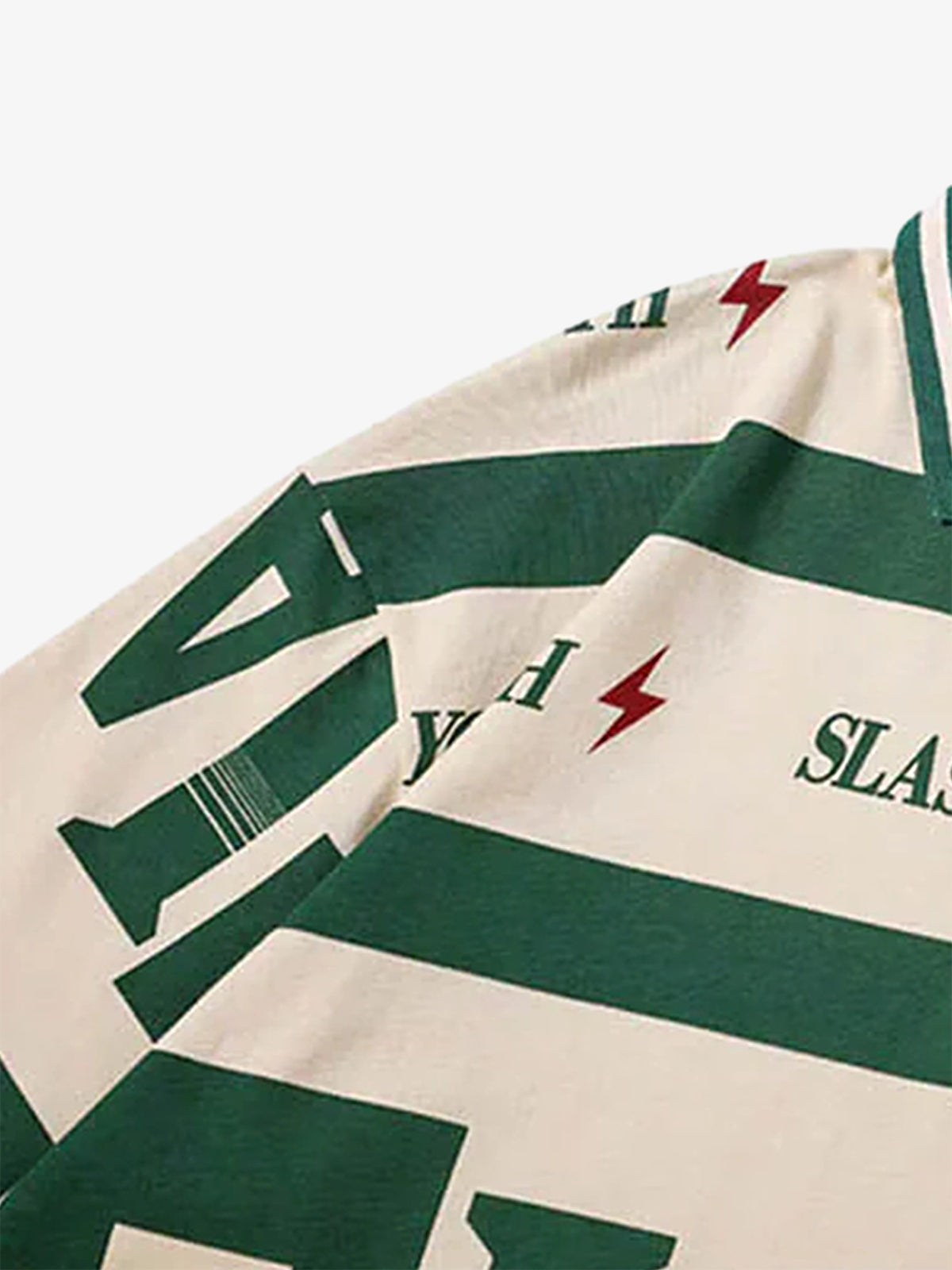 Contrast Color Slash Polo Shirt