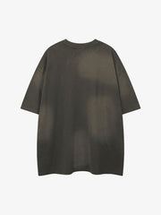 Washed Embroidered Street Rap T-Shirt