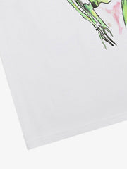 Hand-painted Skull Print T-shirt