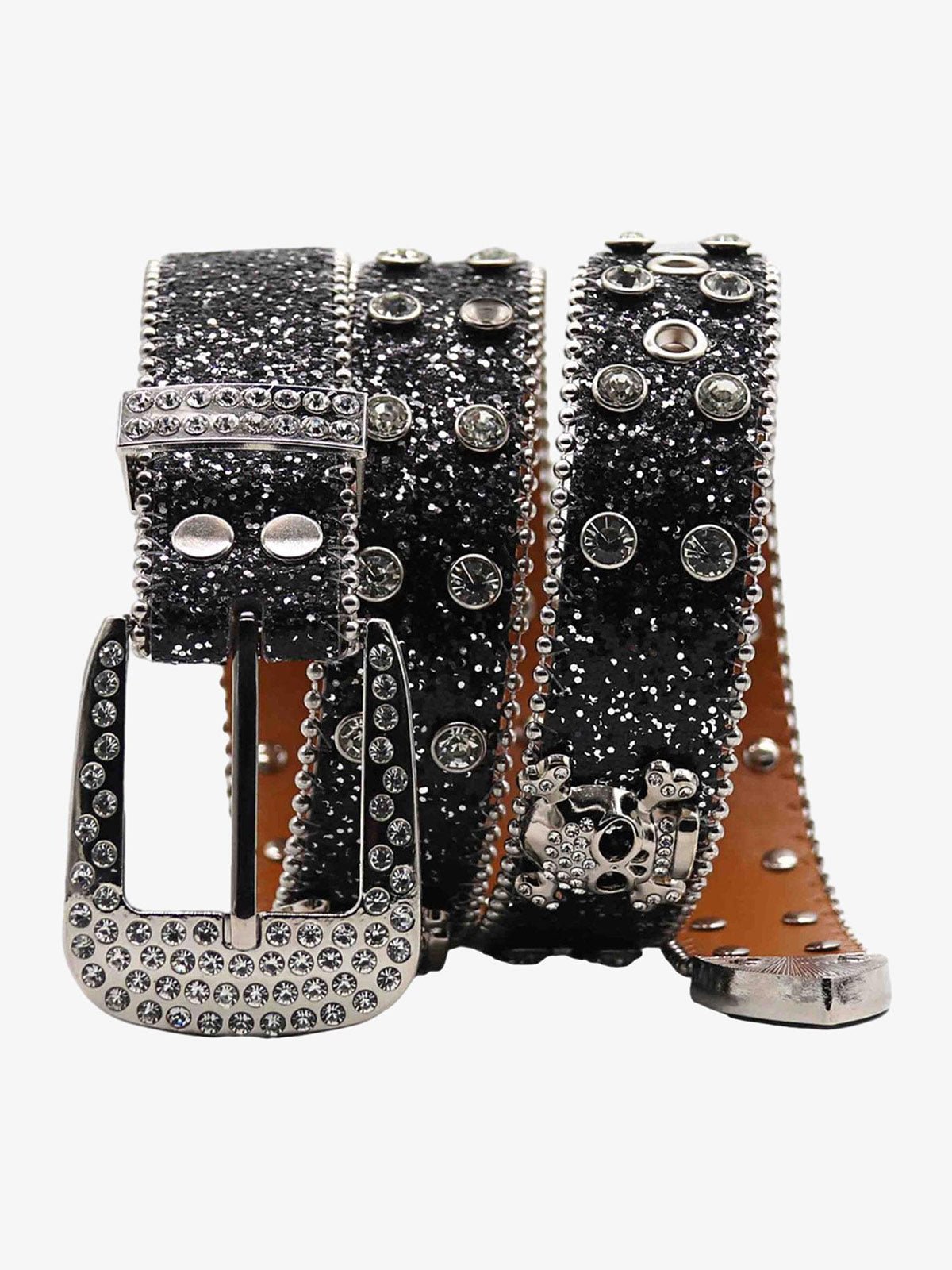 Rhinestone Skull Belt