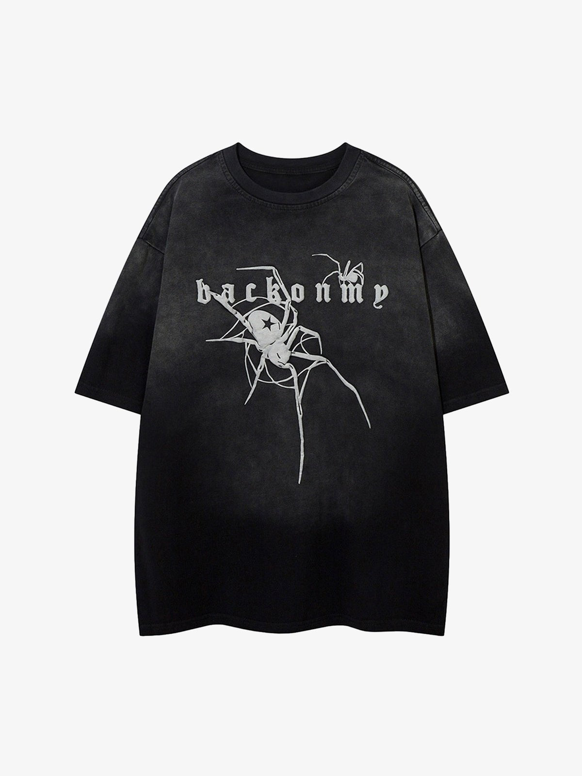 Retro High Street Spider Pattern Foam T-shirt