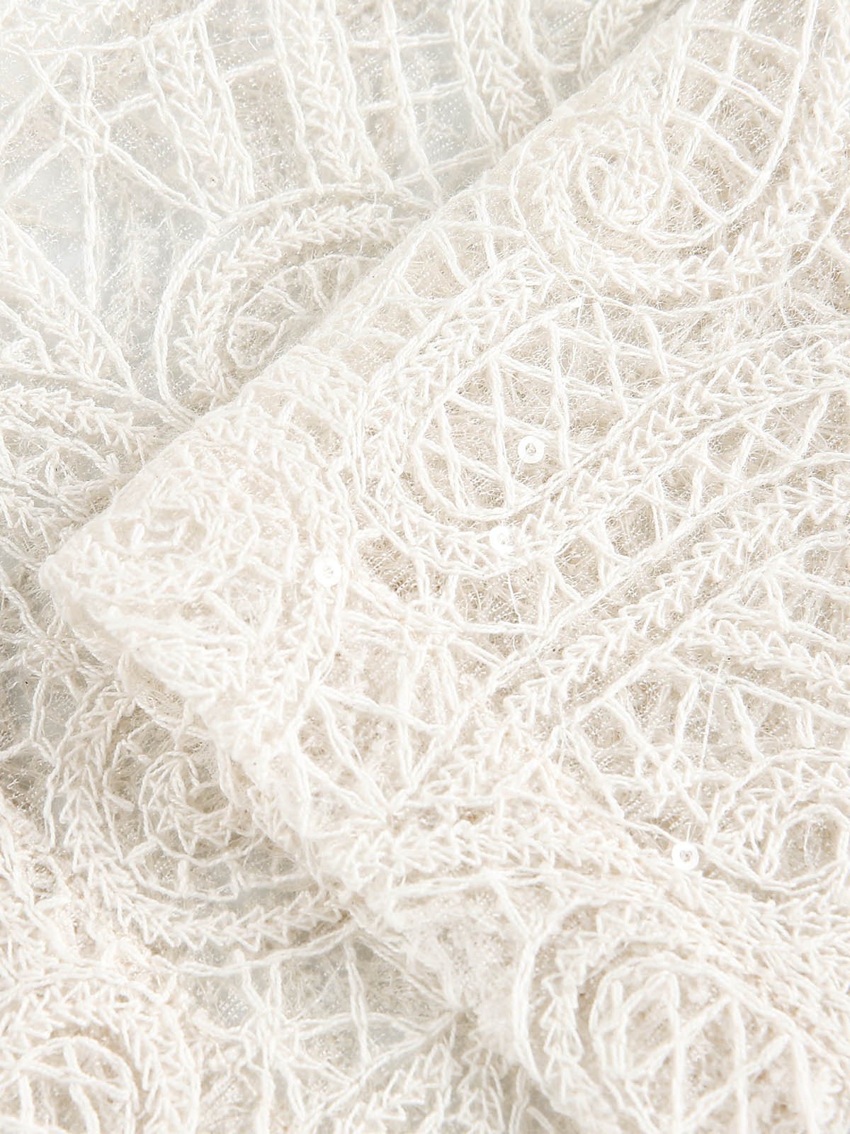 Exquisite Floral Embroidered Short-Sleeve Shirt