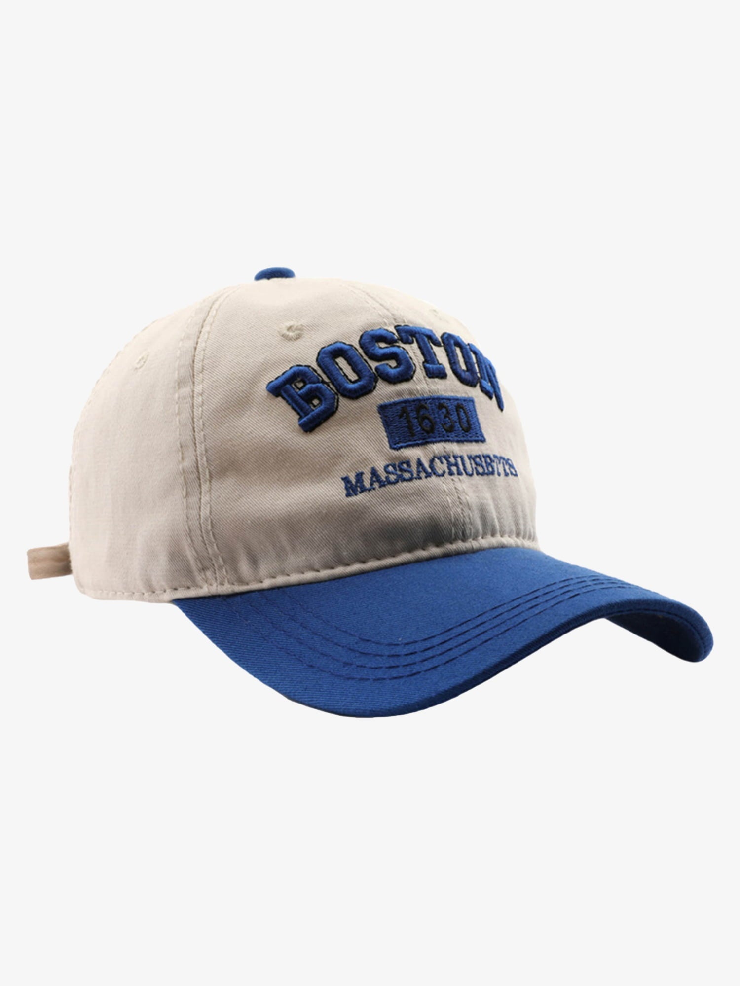 Retro Colorblocked Monogrammed Embroidered Cap