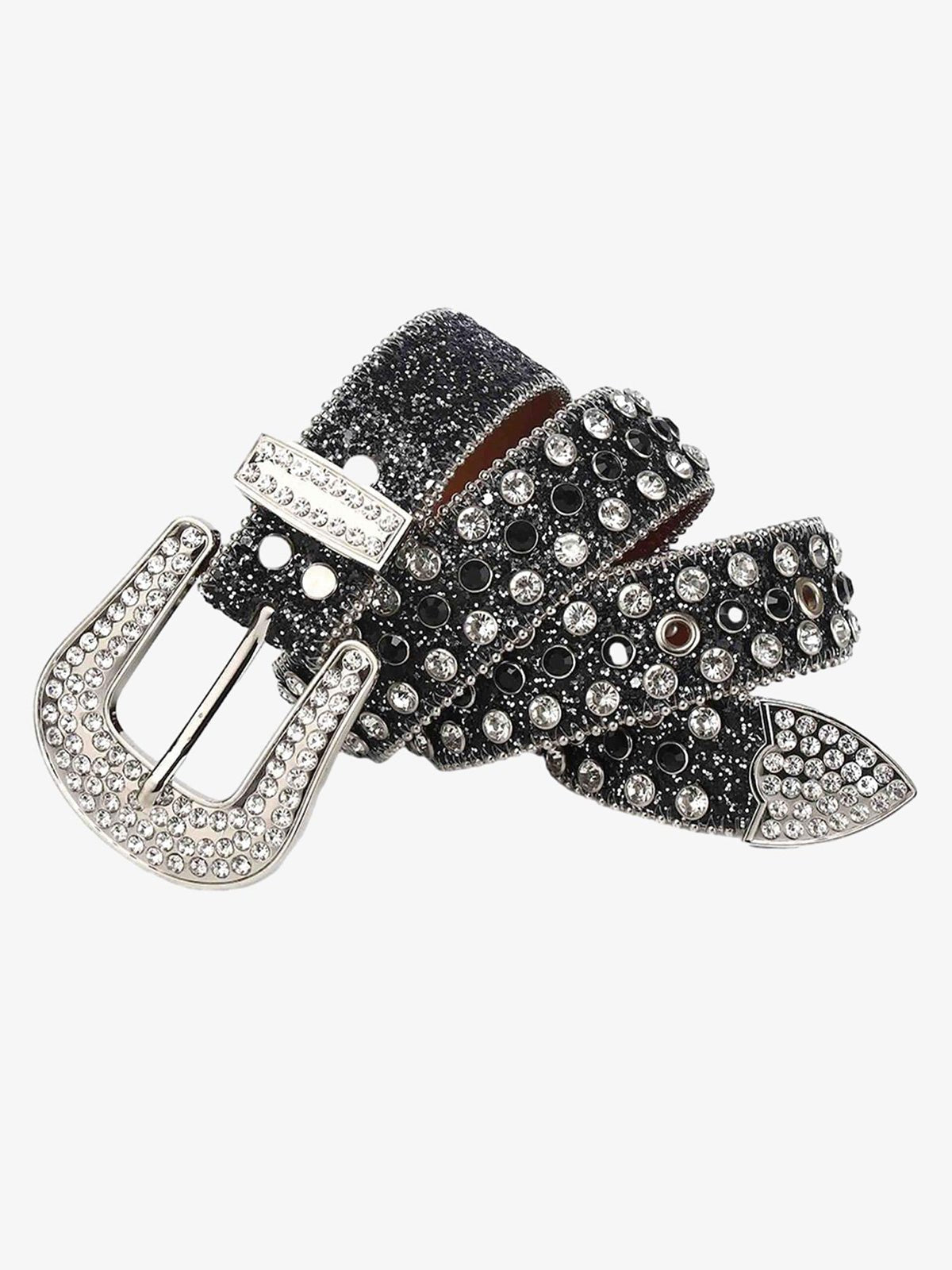 Studded Rhinestone Hip Hop Belt