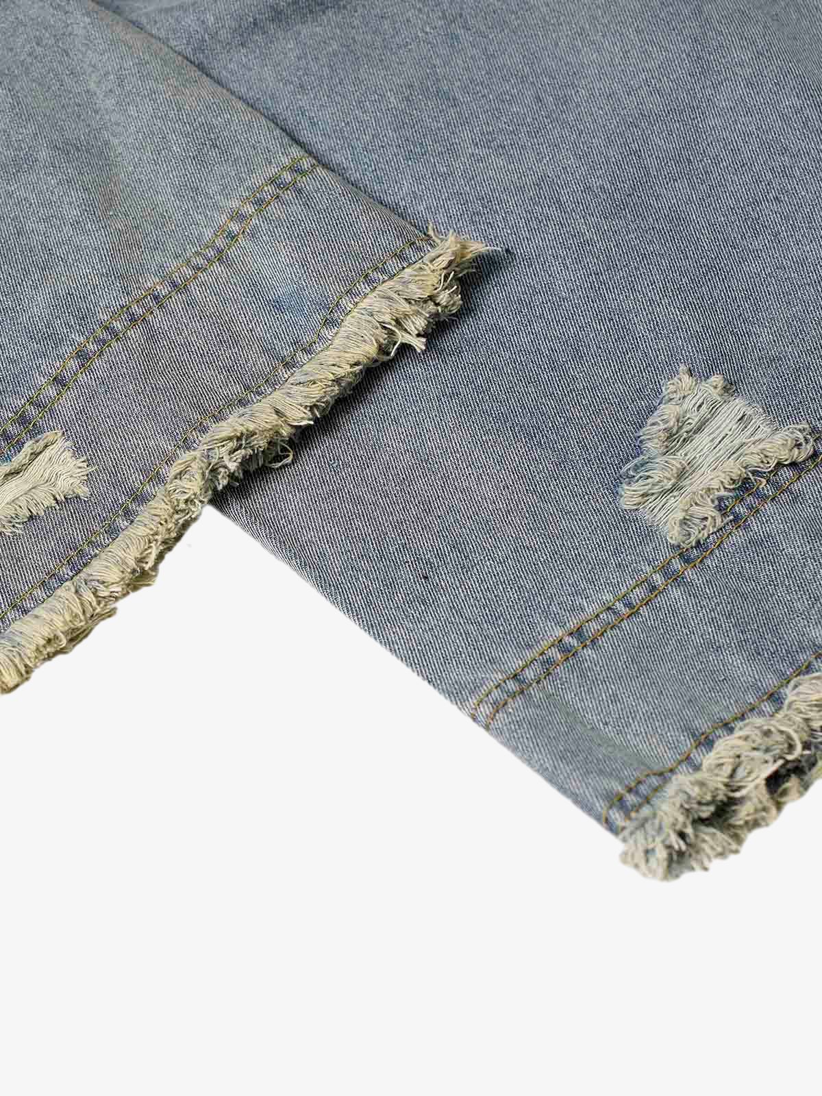Washed Ripped Baggy Jeans