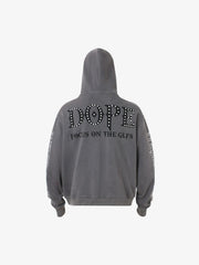 Rivet-adorned Graphic Hoodies