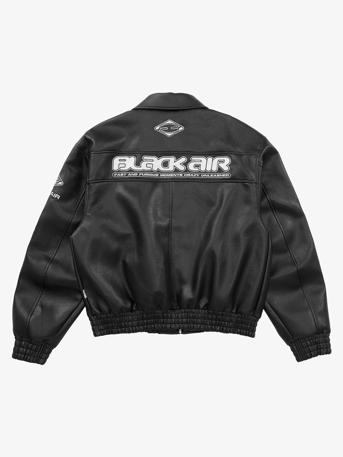 Faux Leather Vintage Street Black Air Jacket