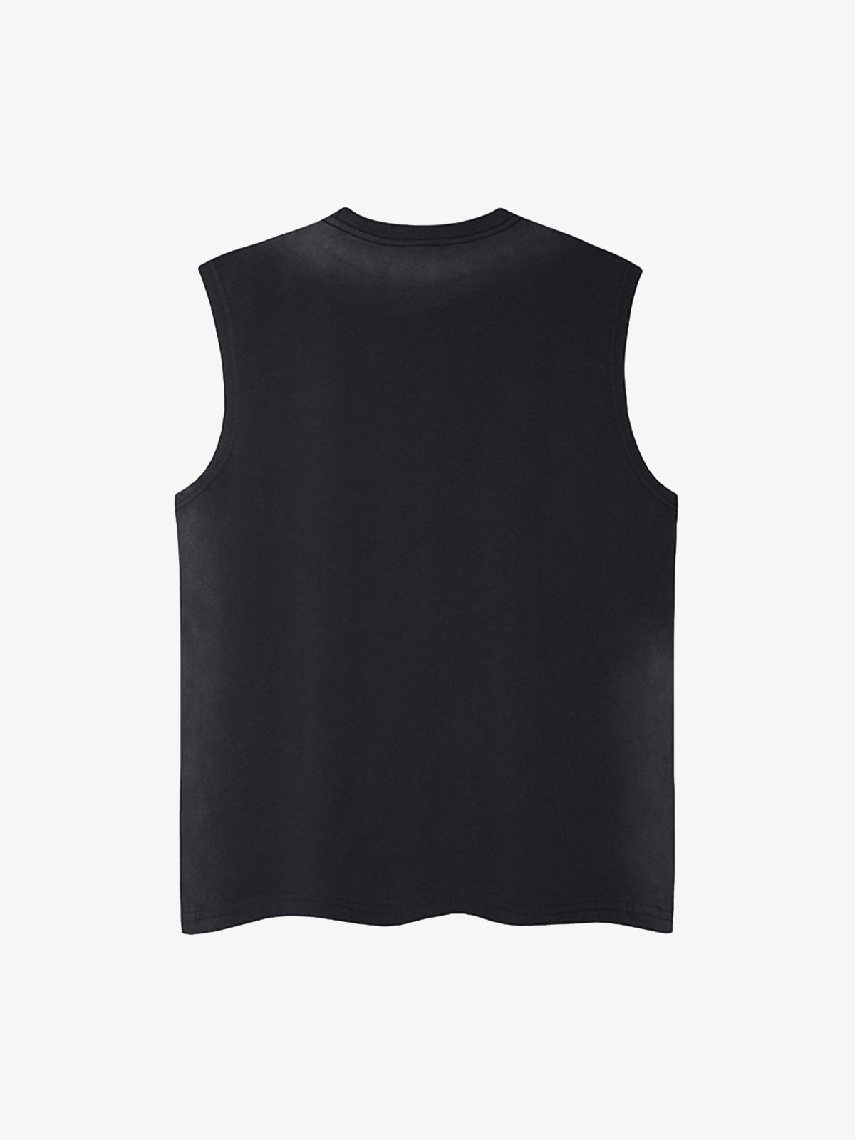 Spray- Painted Letter Print Necklace Vest