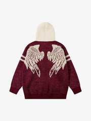 Fuzzy Zipper Hooded Sweater