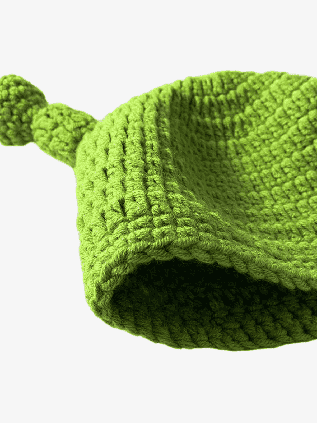 Fun Green Cartoon Hand-knitted Head Cover