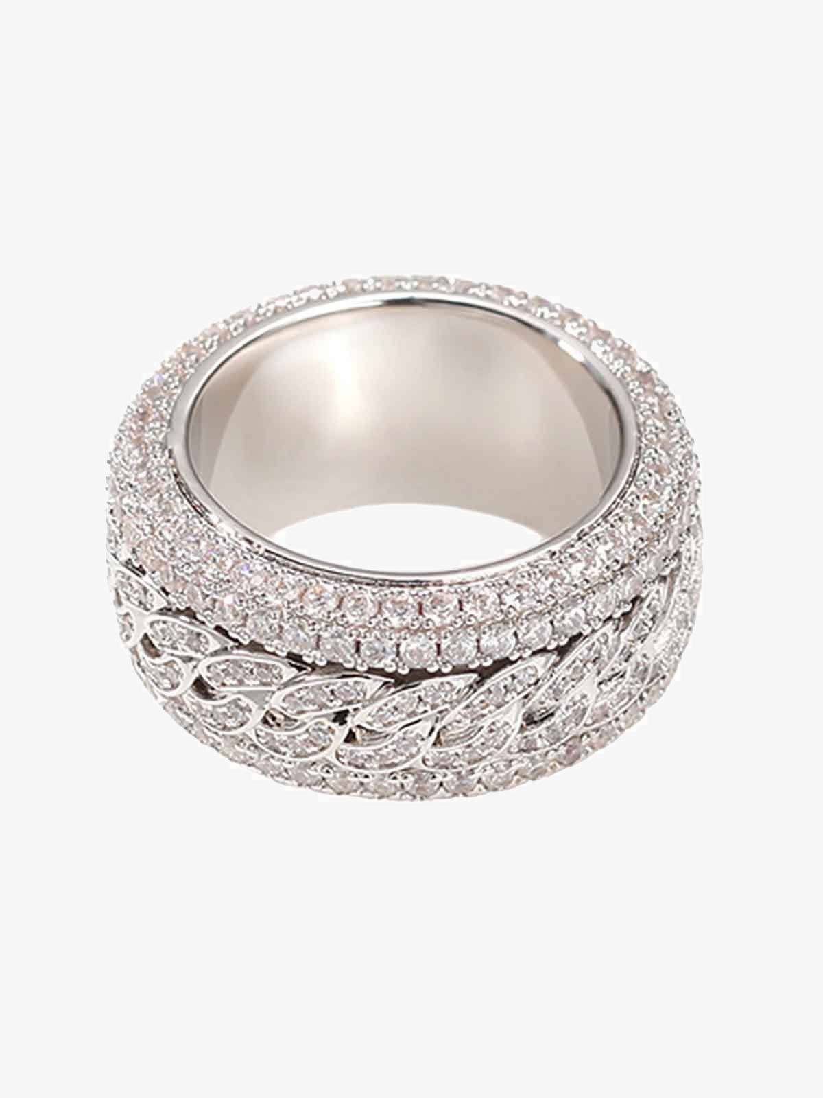 Full Diamond Spinnable Ring
