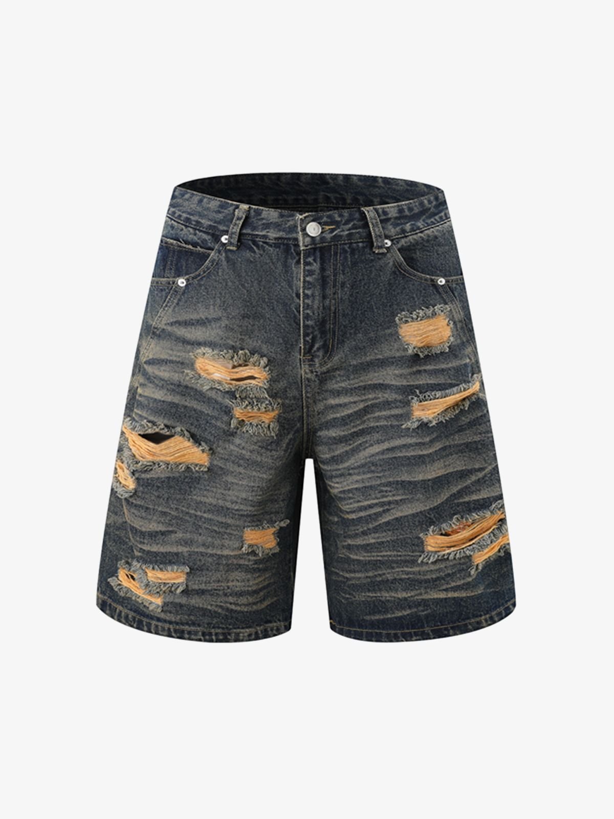Distressed Washed Distressed Denim Set