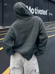 Asymmetric Irregular Knitted Sweater Hoodie