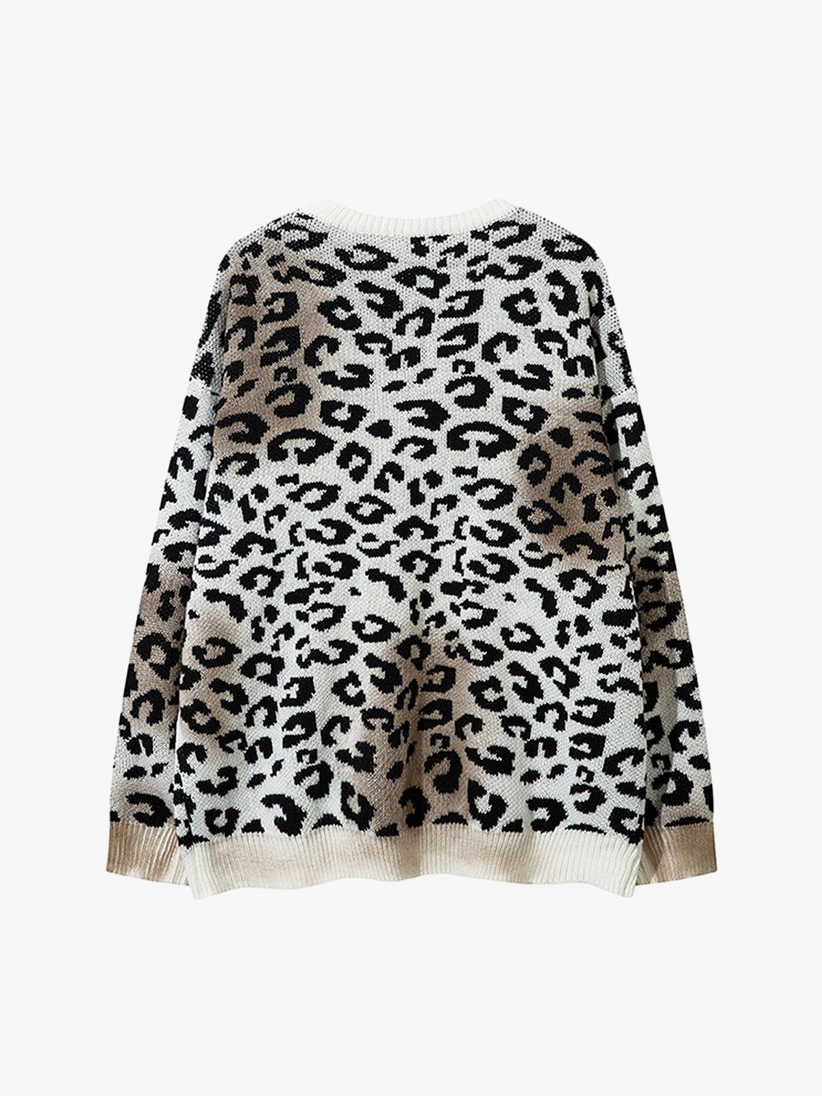 Tie-dye Cheetah Jacquard Sweater