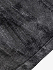 Retro Hand-Brushed Glitter Flare Jeans