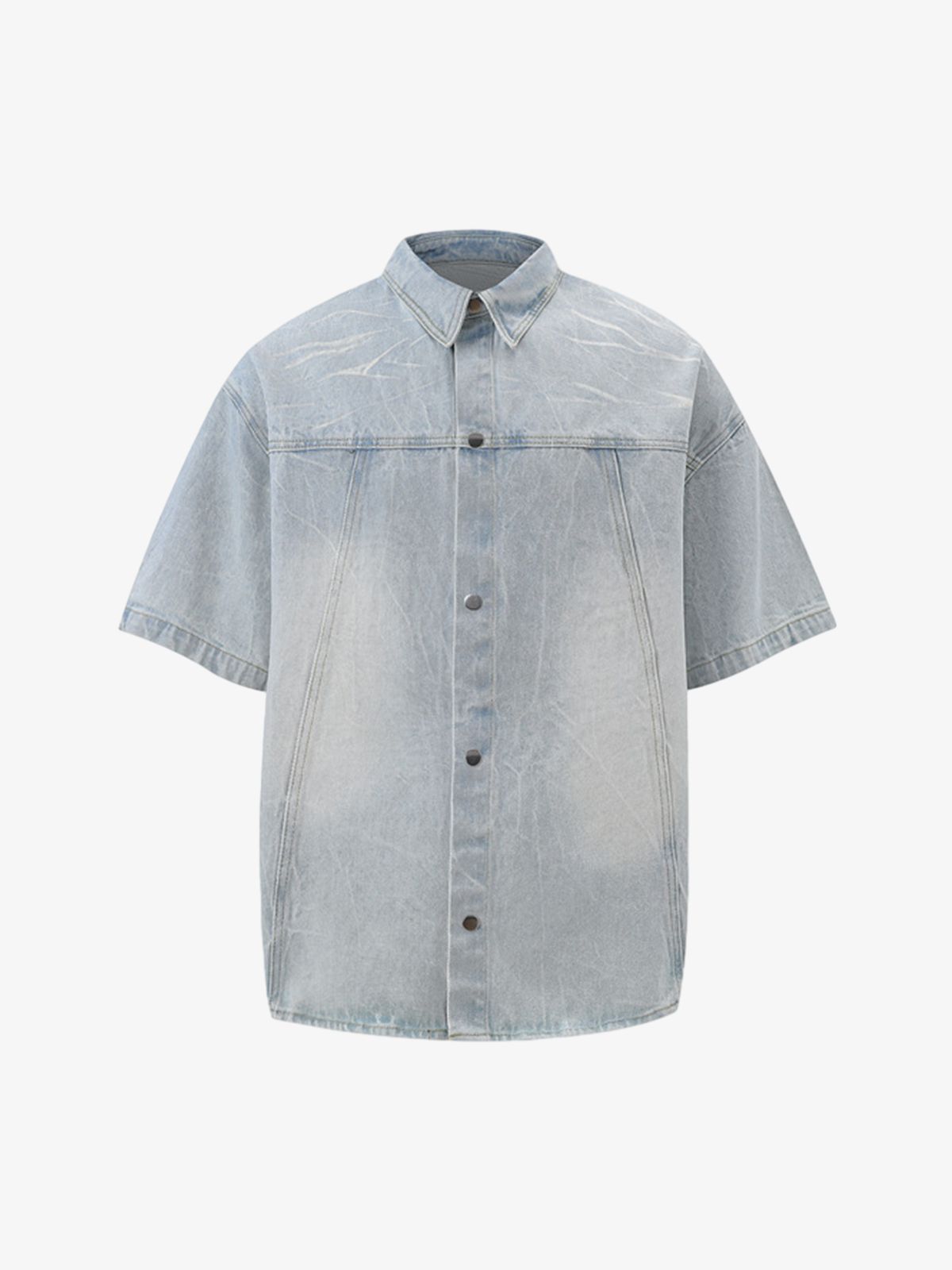 Short Sleeve Shirt & Shorts Denim Set