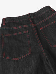 Retro Patchwork Baggy Jeans