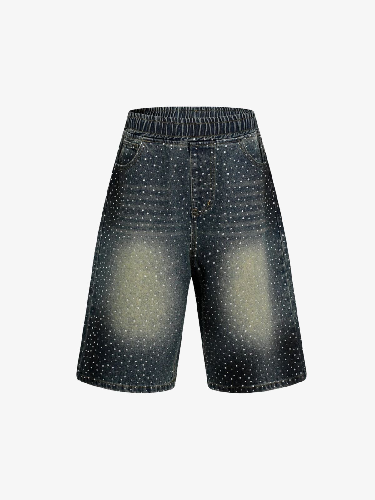 Heavy Diamond Drawstring Denim Jorts