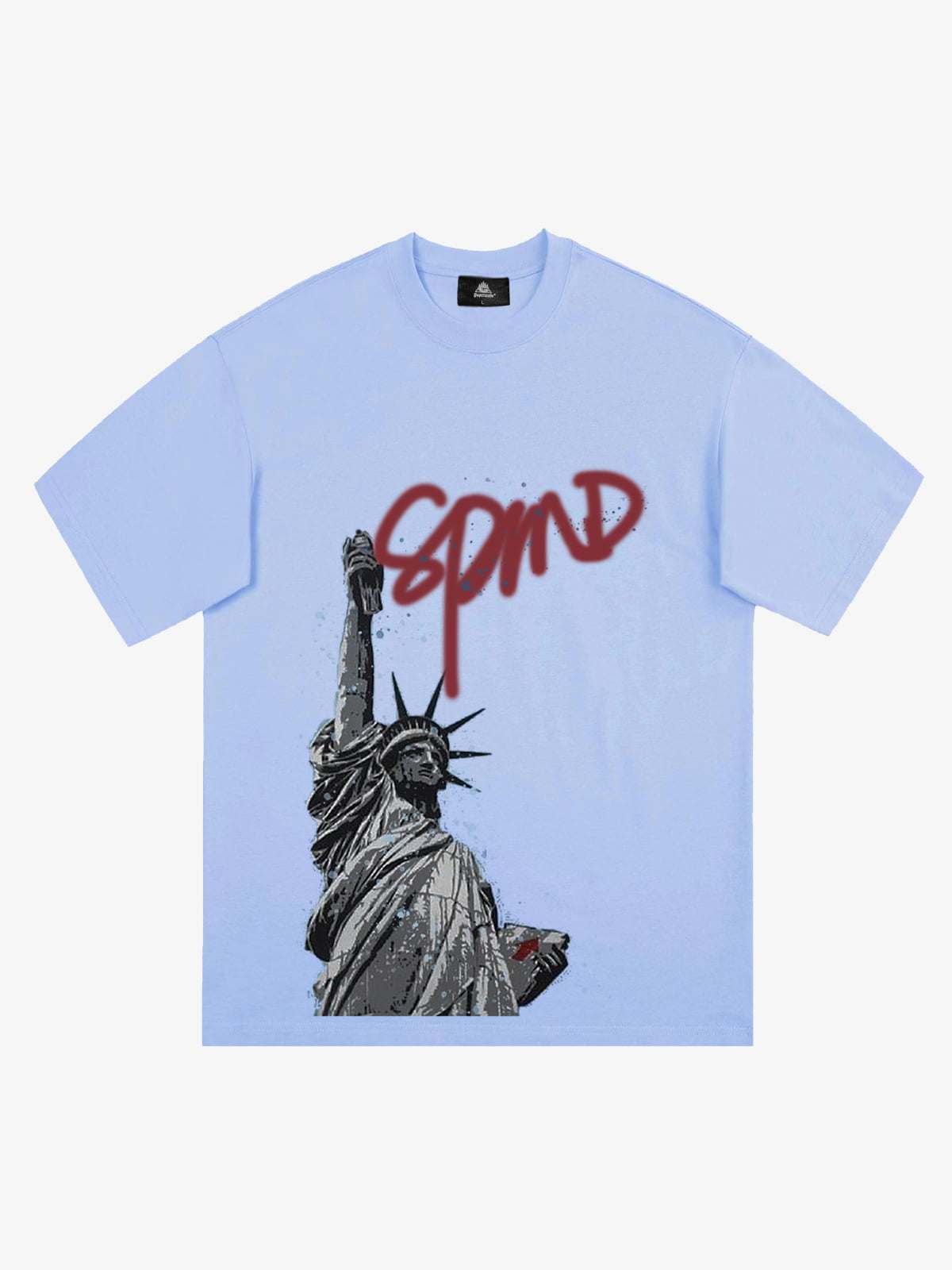 Orginal Funny Graffiti Statue Of Liberty Print T-shirt