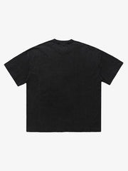 Street Washed Portrait Print T-shirt