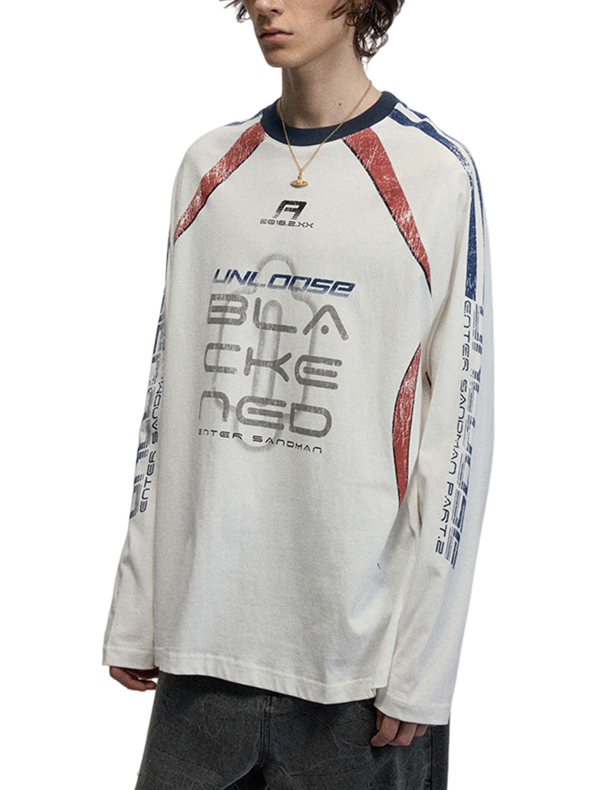 Retro Jersey  Oversized Long Sleeves T-Shirt