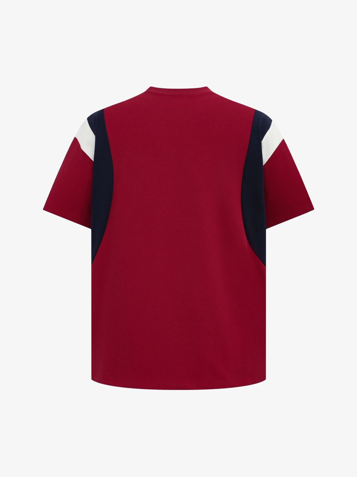 Retro Contrast Color Stitching Embroidered Letter Jersey T-shirt