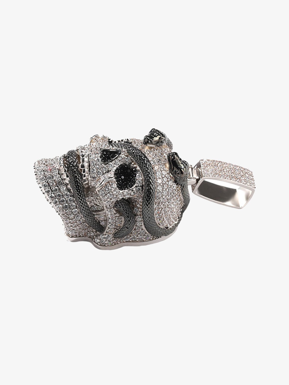 Skull Snake Zircon Copper Necklace