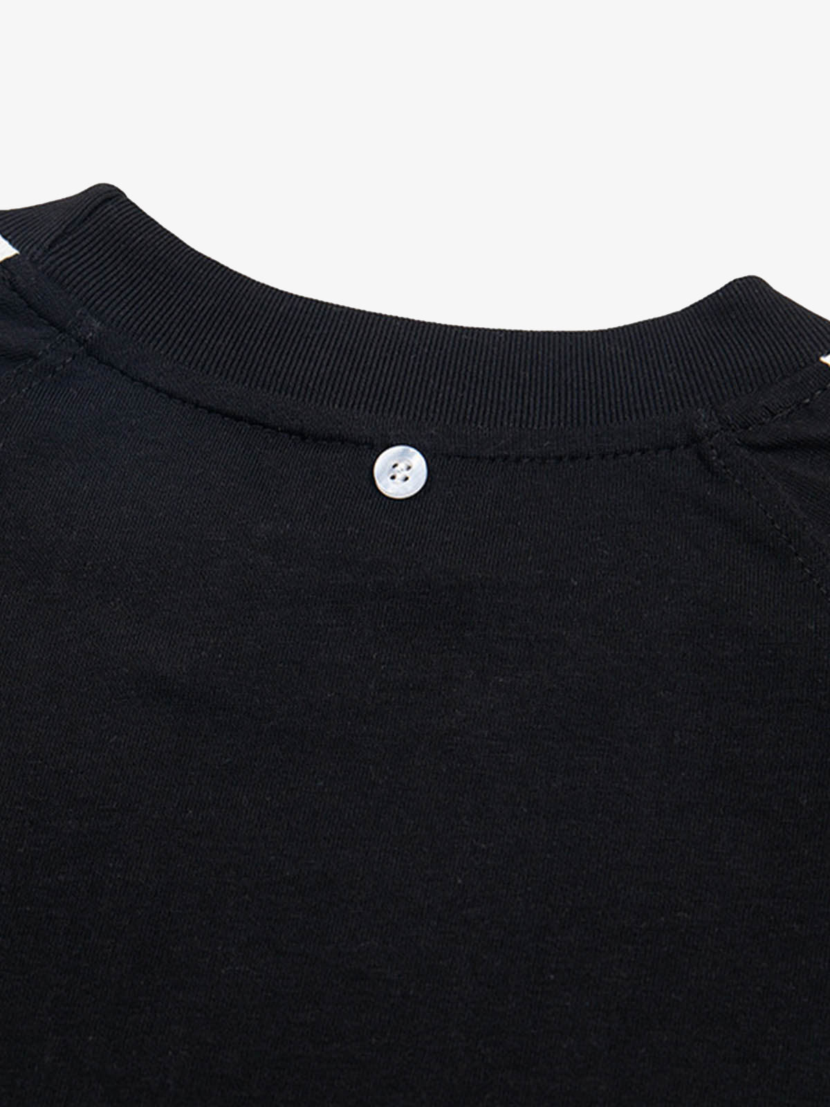 Plaid Patch Knotted Scarf T-Shirt