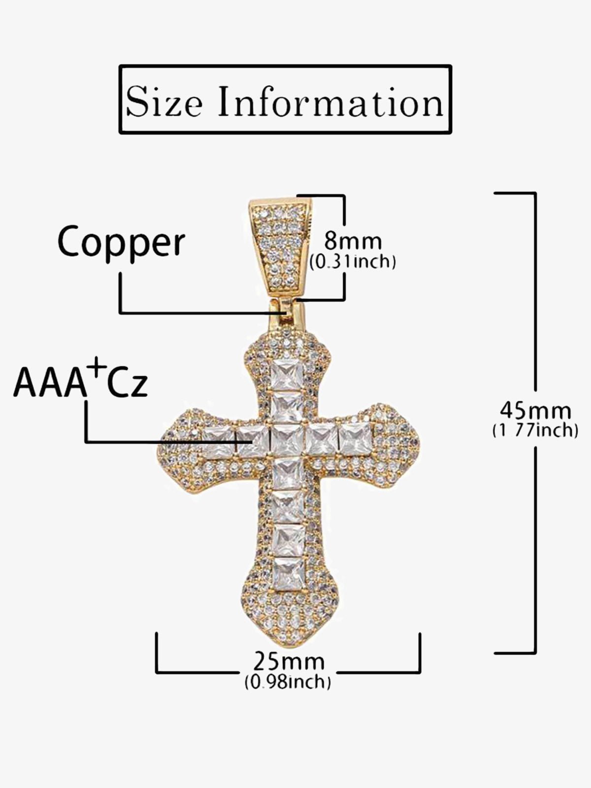 Corss Full Diamond Necklace