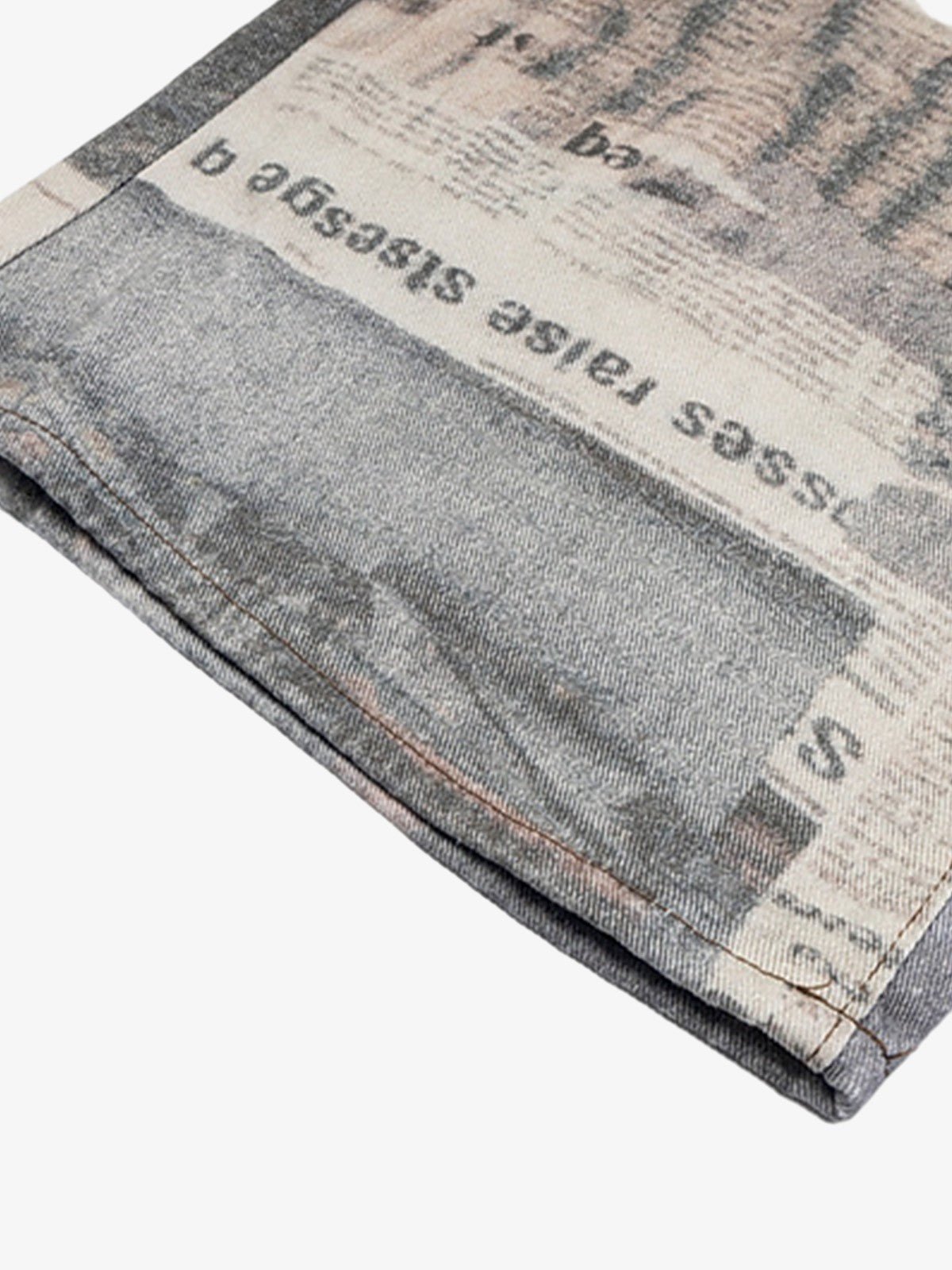 Graffiti Newspaper Baggy Jeans