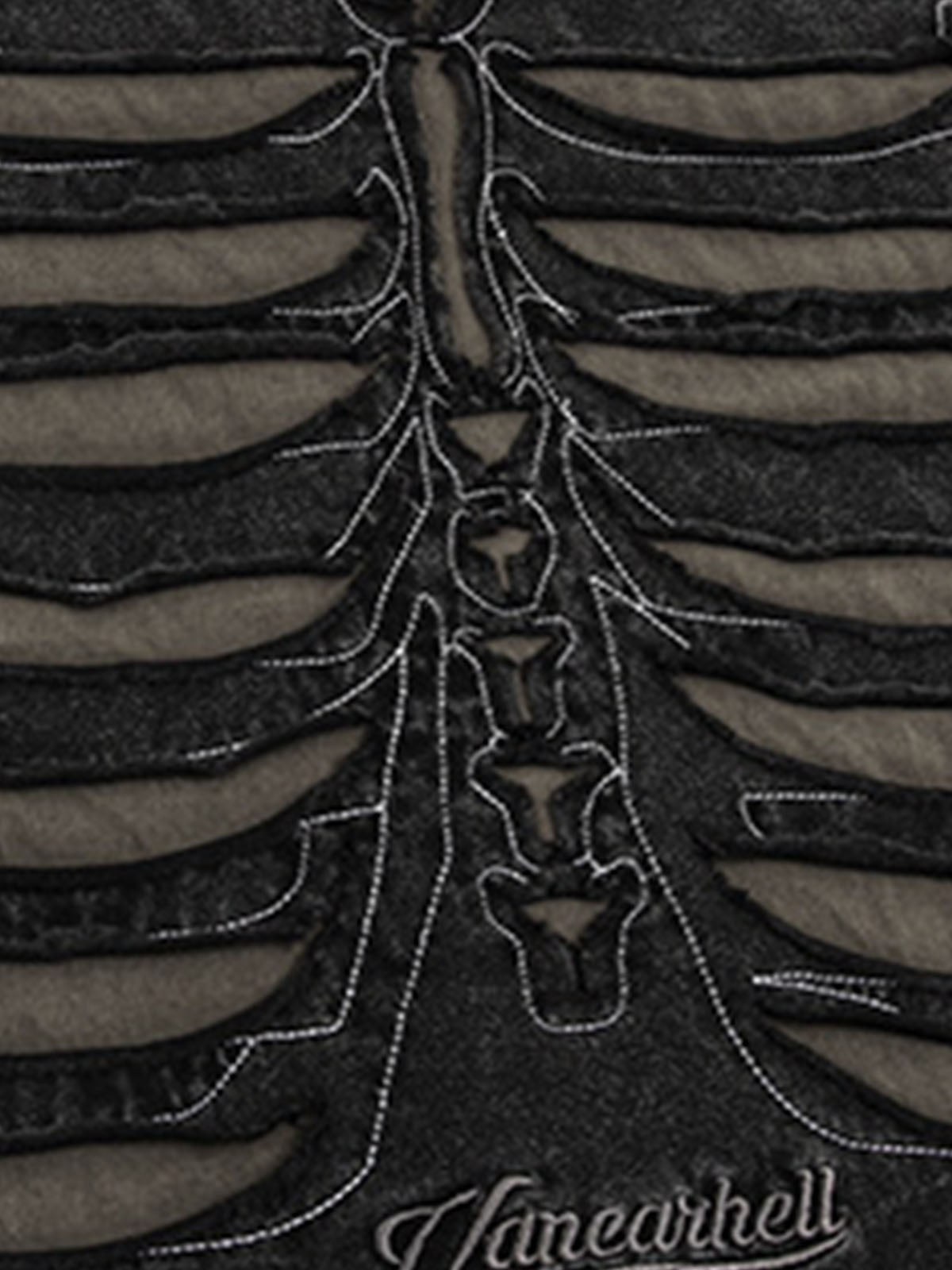 Skeleton Design Print Oversized T-Shirt