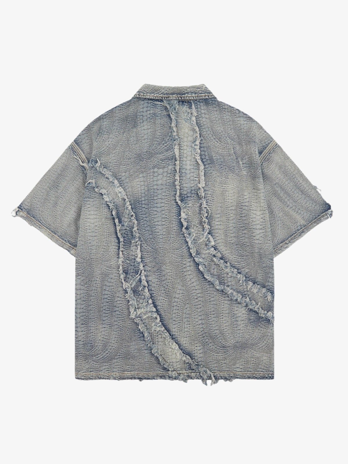 Washed Raw Edge Denim Shirt