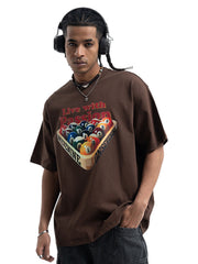 Retro Billiards Letter Print T-Shirt
