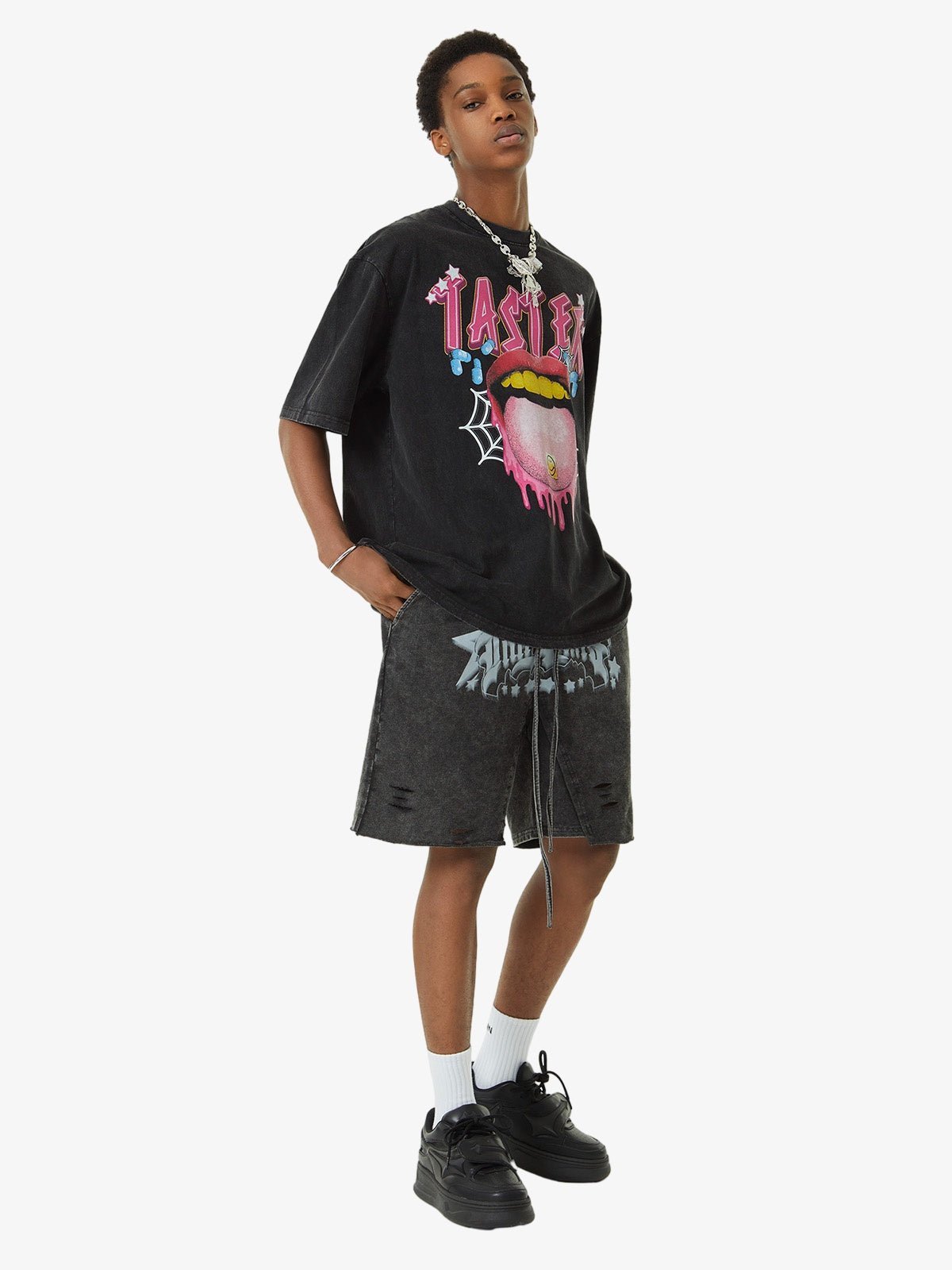 Creative Fun Big Tongue Print T-shirt