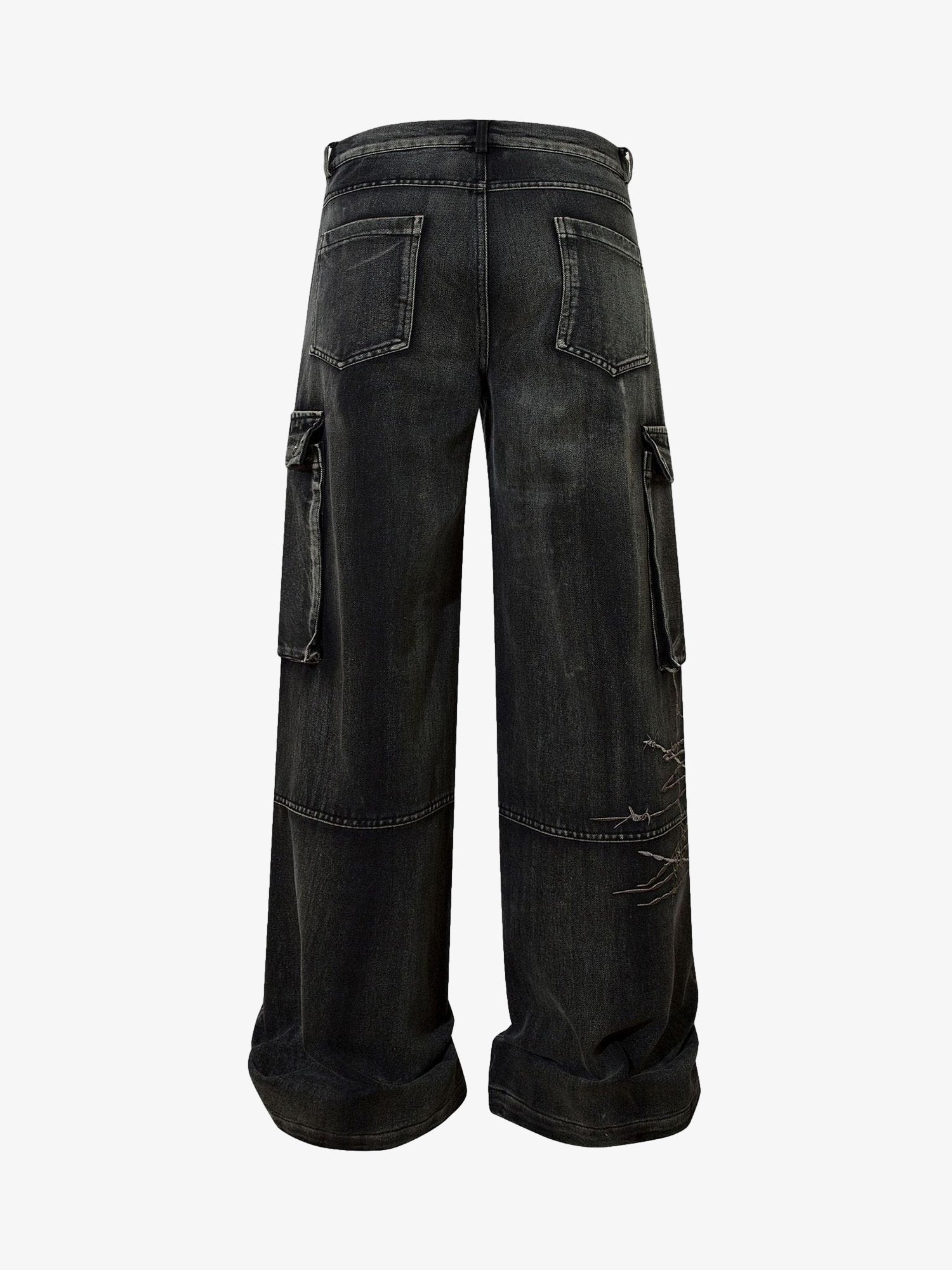 High Street Embroidery Hip-Hop Jeans